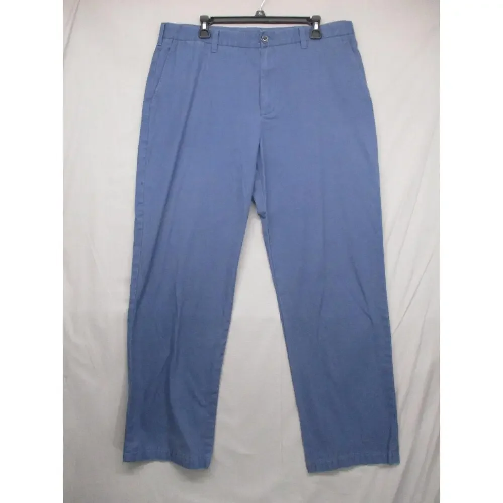Lands' End Blue‎ Classic Relaxed Fit Mens Straight Leg Pants Size 38 / inseam 32